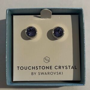 Touchstone Crystal Purple Earrings